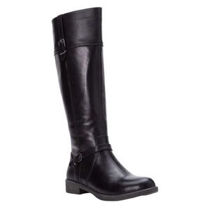 Propet | Propet Tasha Black Tall Leather Boots | Riding Boots | Wide Calf NWOB 6